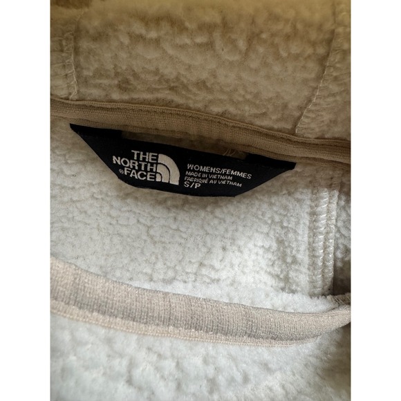The North Face Osito Cream Fleece Hooded Pullover Cozy Comfy Womens Small S - Picture 4 of 8
